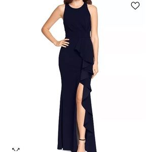 Mother of the bride dress - Navy with champagne color inside